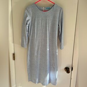 I. McLaughlin 3/4 Sleeve midi dress in blue size small